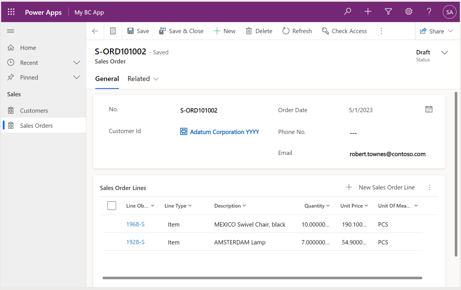 Business Central in Dataverse with Virtual Tables