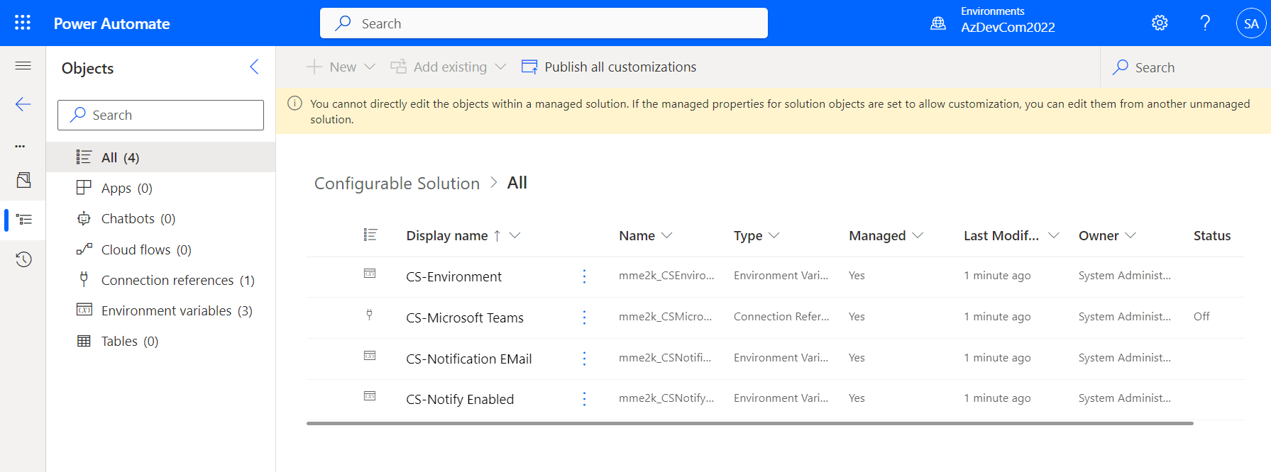 Environment Variable Values in Dataverse for Teams
