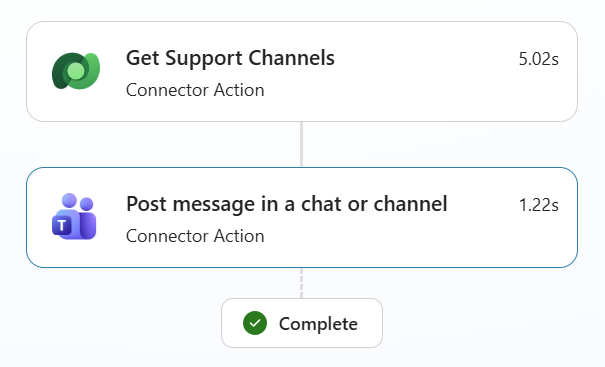 Agent conversation showing natural language request and successful channel identification