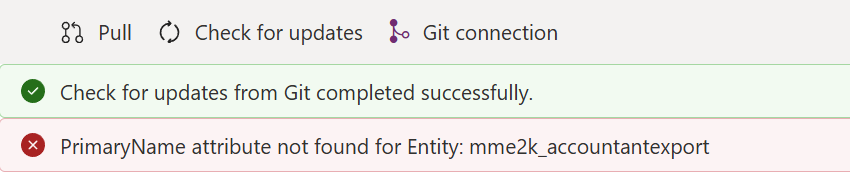 First Dataverse solution import failure with error output