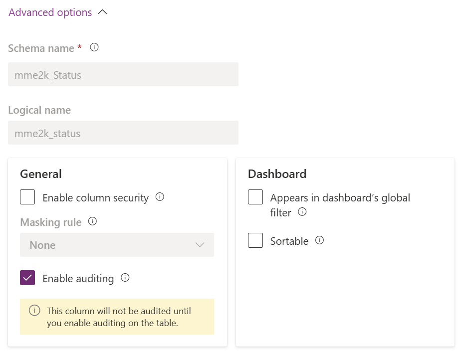 MCP limitation — enabling Dataverse audit requires manual configuration