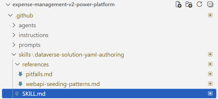 The generated skill file documenting pitfalls and Web API call patterns